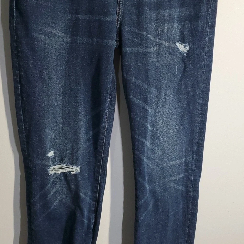 Old Navy jeans boys size 18 blue slim 360‎ stretch adjustable waist destroyed